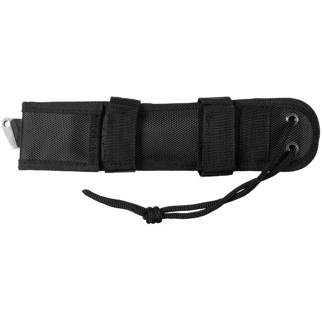 Fox Outdoor Fighter Knife, Black, G10 Handle, with Sheath