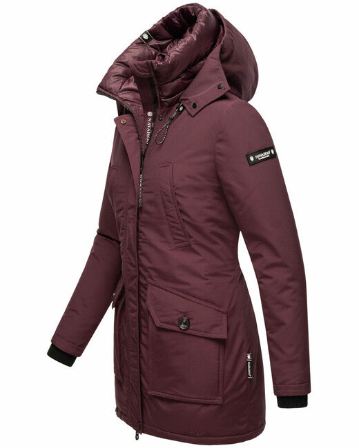 Navahoo Women's Winter Jacket with Hood Blizzardstorm, Wine