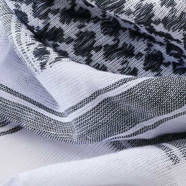 Brandit Shemag Scarf, White-Black