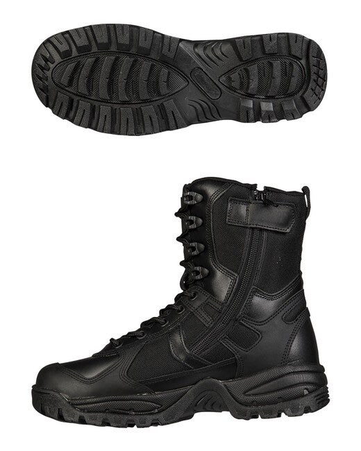 Mil-Tec Patrol Boots with Zip, Black