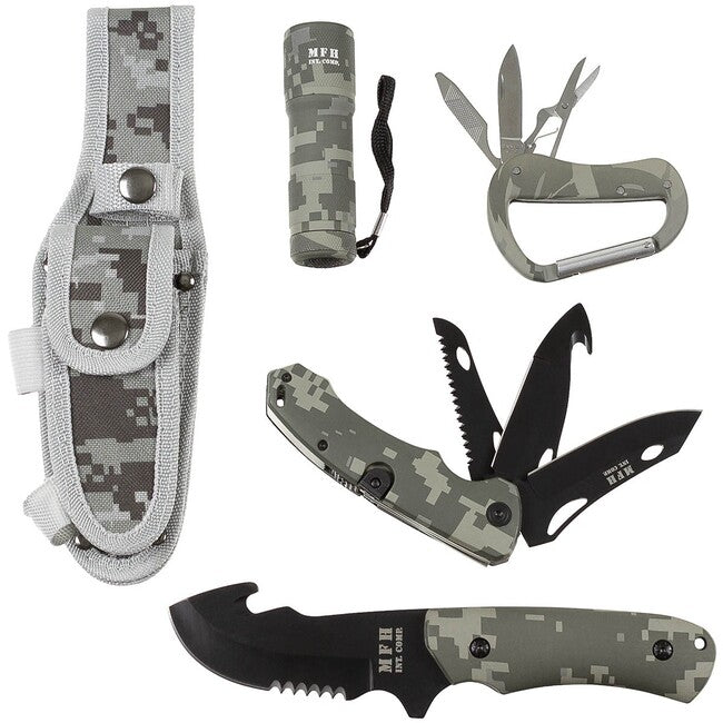 MFH Knife Set with Sheath, AT-digital, Plastic Handle