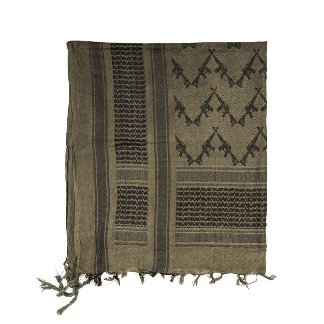 Mil-Tec Shemagh Scarf, Olive/Black