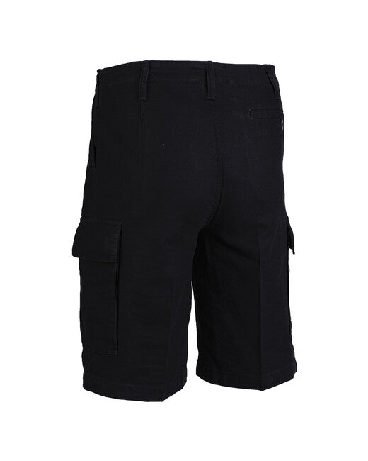 Mil-Tec BW Moleskin Bermuda Shorts, Black, Pre-Washed
