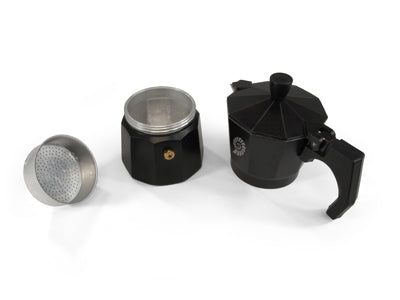 Origin Outdoors Espresso Coffee Maker 6 Cup, Black