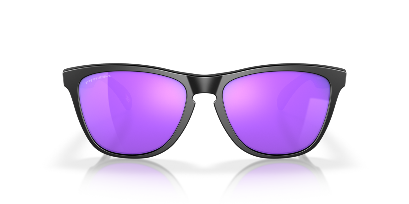 Oakley FROGSKINS Sunglasses, Matte Black Frame, Prizm Violet Lenses, 55