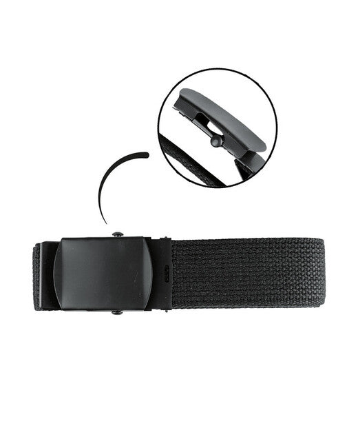Mil-Tec US Belt 38mm, Black with Black Buckle