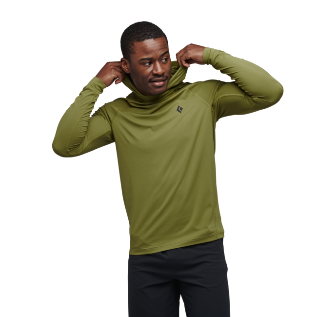 Black Diamond Alpenglow Women's Men's Hoodie, Camp Green
