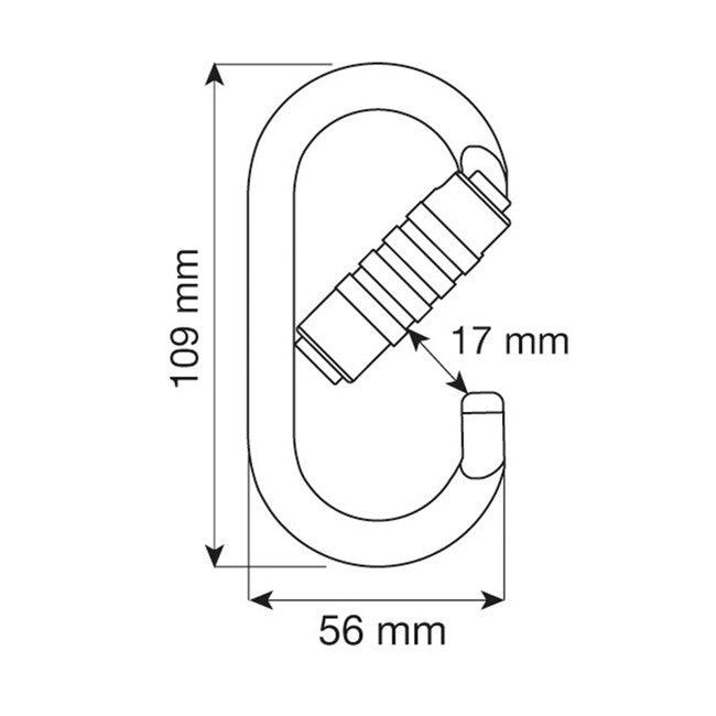 CAMP Steel Oval Pro 3Lock Carabiner