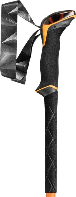LEKI Sherpa Lite Trekking Poles, Neon Orange-Black-Denim Blue, 100-135 cm