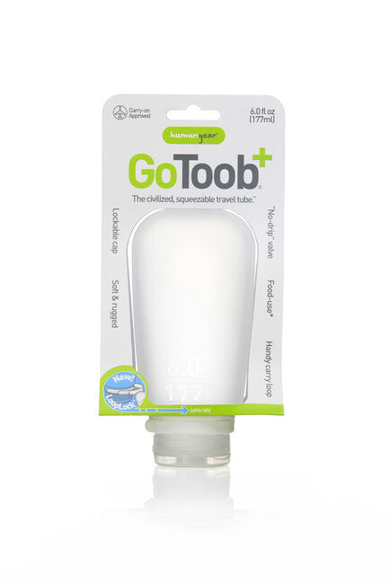 Humangear GoToob+ Silicone Travel Bottle 177ml, Clear