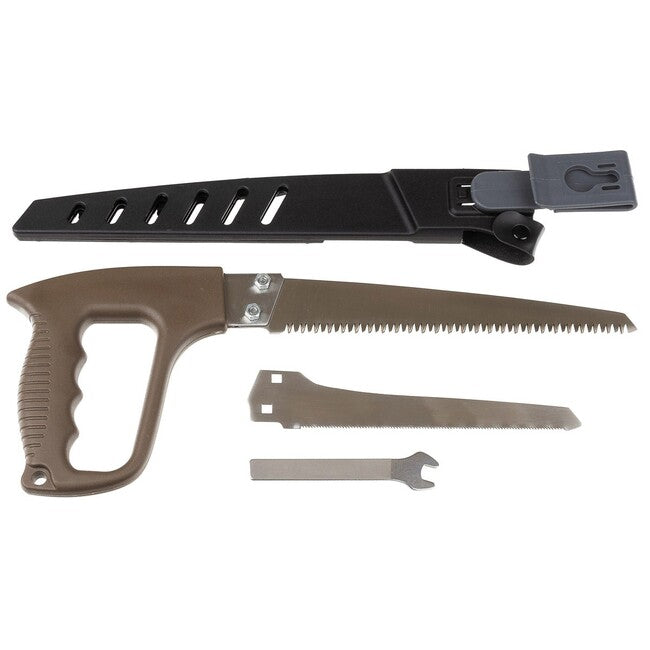 MFH Hand Saw, 2 Saw Blades, Belt Clip Sheath