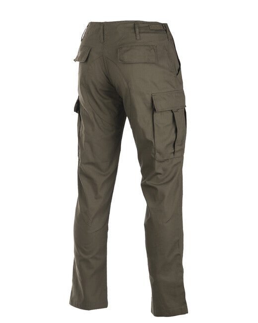 Mil-Tec US BDU Slim Fit Field Rip-Stop Trousers, Olive