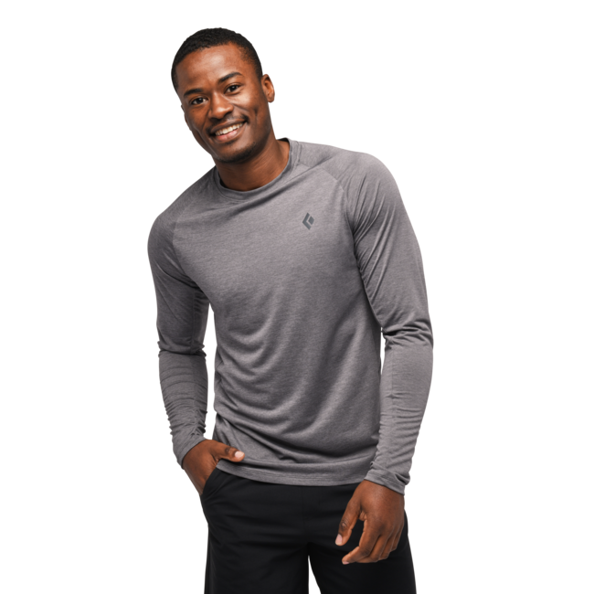 Black Diamond Lightwire Tech Men's Long Sleeve T-Shirt, Steel Grey