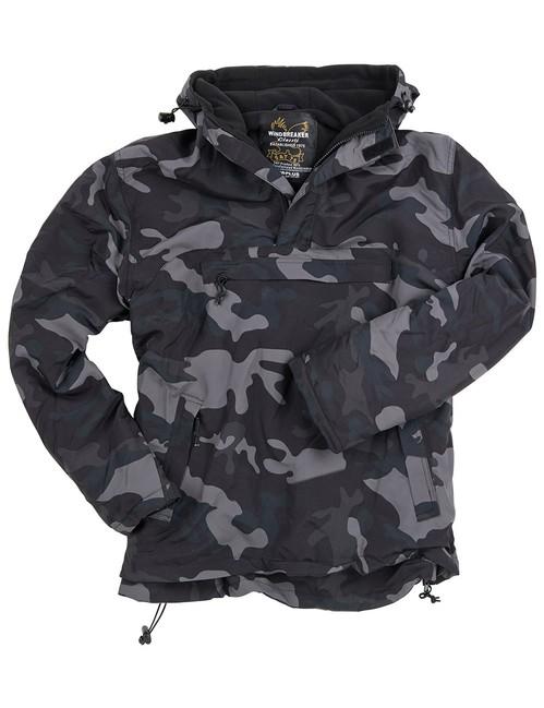 Surplus Windbreaker Jacket, Black Camo