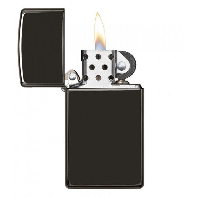 Zippo Ebony™ Slim® Lighter, Dark Grey