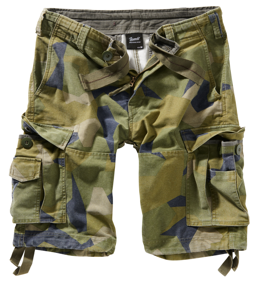 Brandit Vintage kraťasy, swedish camo M90