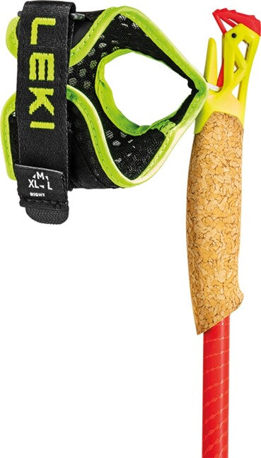 LEKI Ultratrail FX.One Superlite Trail Running Ραβδοί, Φωτεινό κόκκινο-νέον κίτρινο-φυσικό ανθρακα