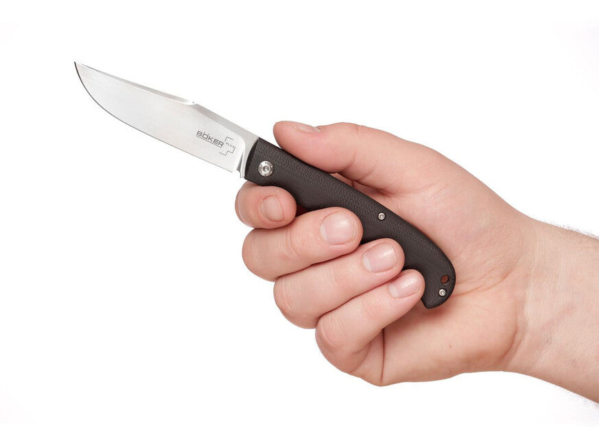 BÖKER Slack Pocket Knife, Black, G10, 8.2 cm