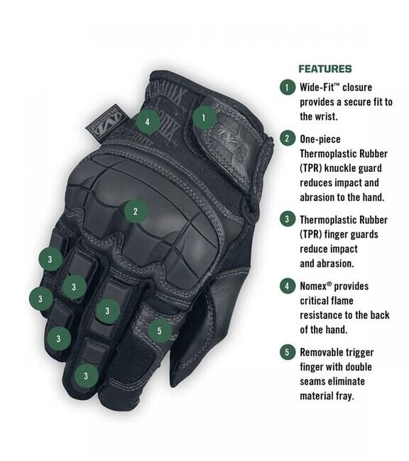 Mechanix Wear Breacher Nomex® Gloves, Black