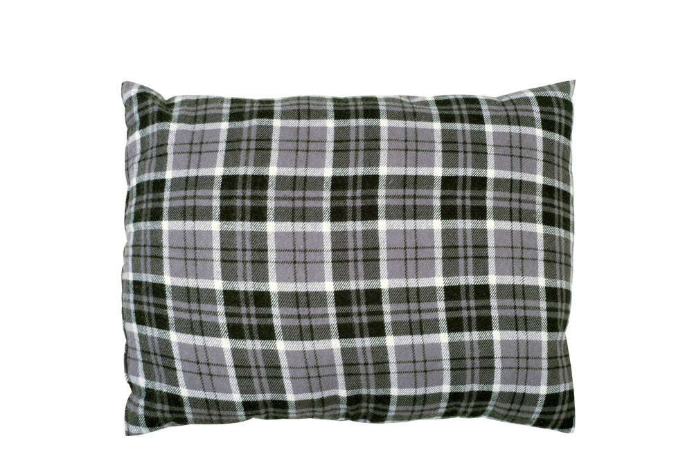 BasicNature Comfort Travel Pillow, Checkered
