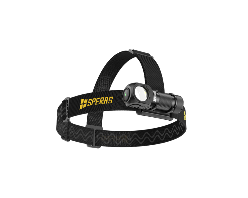 Speras SH16 Rechargeable Headlamp, Black