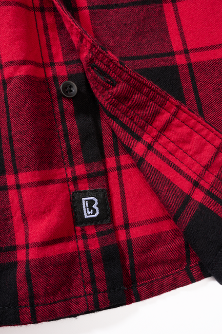 Brandit Children's Long Sleeve Shirt, Red Black