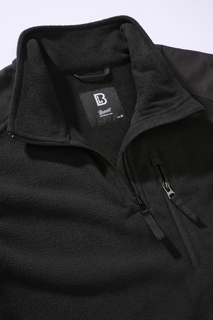 Brandit Ripstop Fleece Jacket, Black