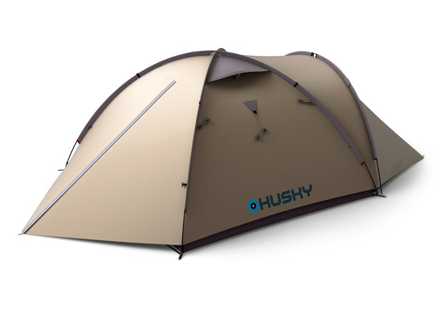 Husky Bizon 3 Plus οικογενειακή σκηνή trekking για 3 άτομα, light brown