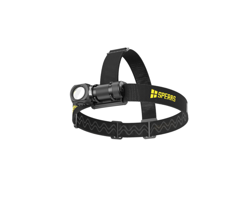 Speras SH16 Rechargeable Headlamp, Black