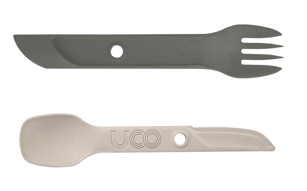 UCO Switch Utensil Set with Attachment Loop and Spork Holder, Sand