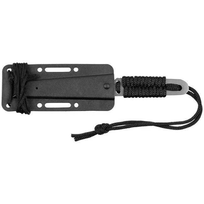 Fox Outdoor Action I Knife, Black, Wrapped Handle, with Sheath