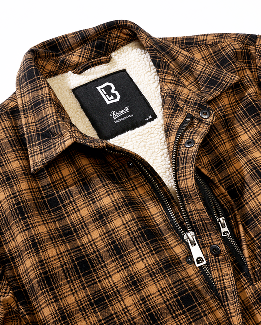 Brandit Classic Sherpa Jacket, Camel-Black