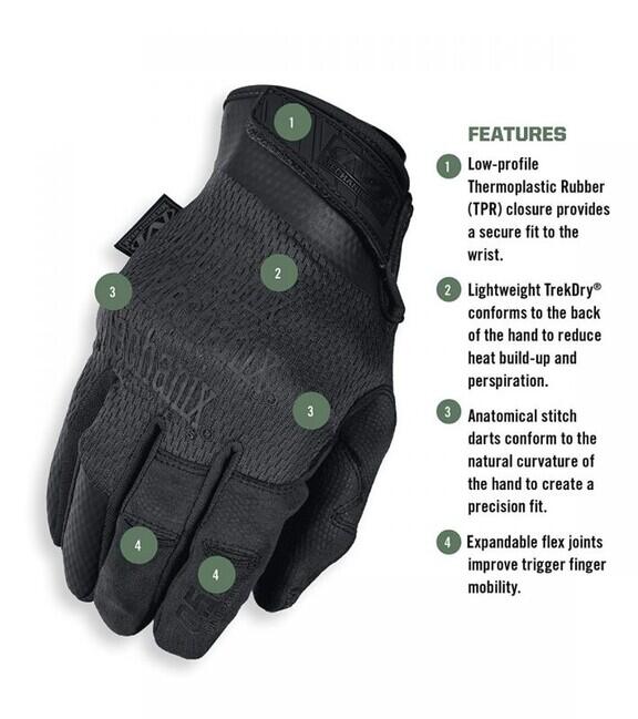 Mechanix Wear Specialty 0.5 Gloves, Black
