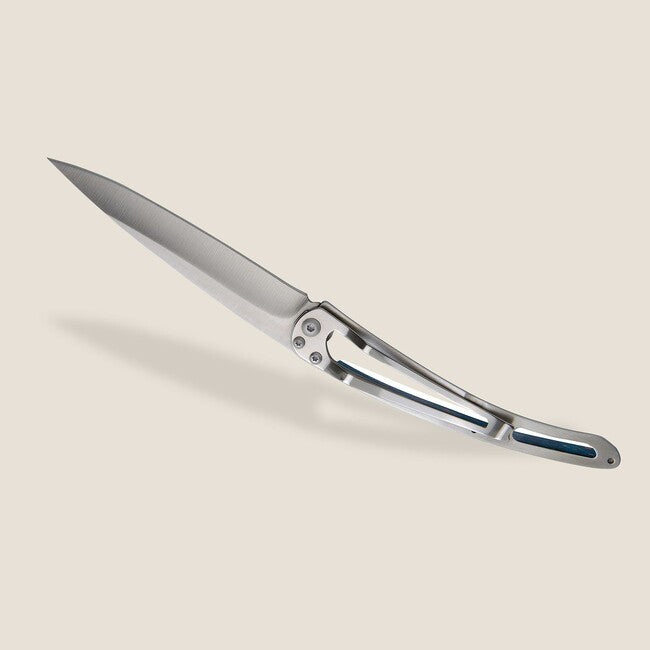 Deejo Tattoo Wave Folding Knife, Beech
