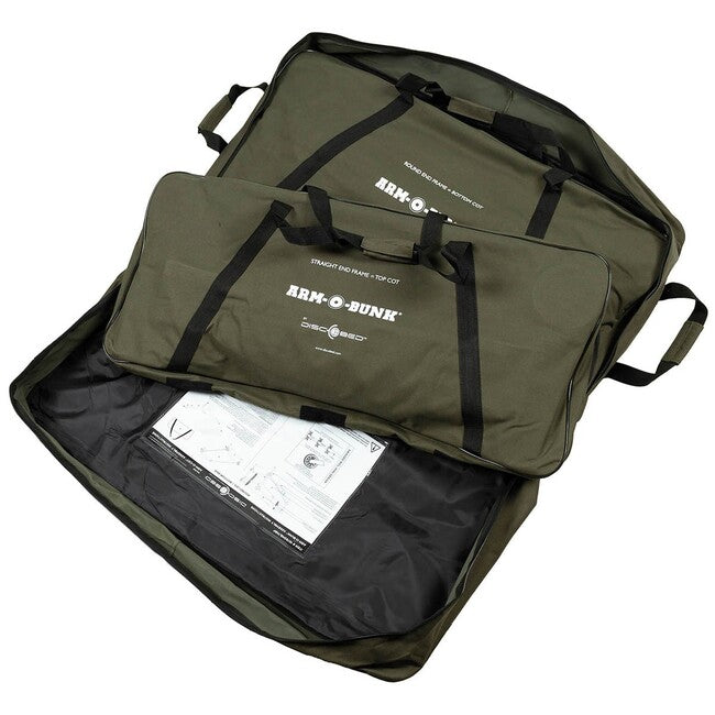 Disc-O-Bed Folding Cot with Side Pocket Arm-O-Bunk, OD Green