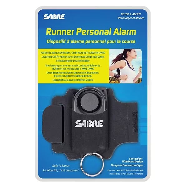 SABRE RED Runner Personal Alarm 130db, Black