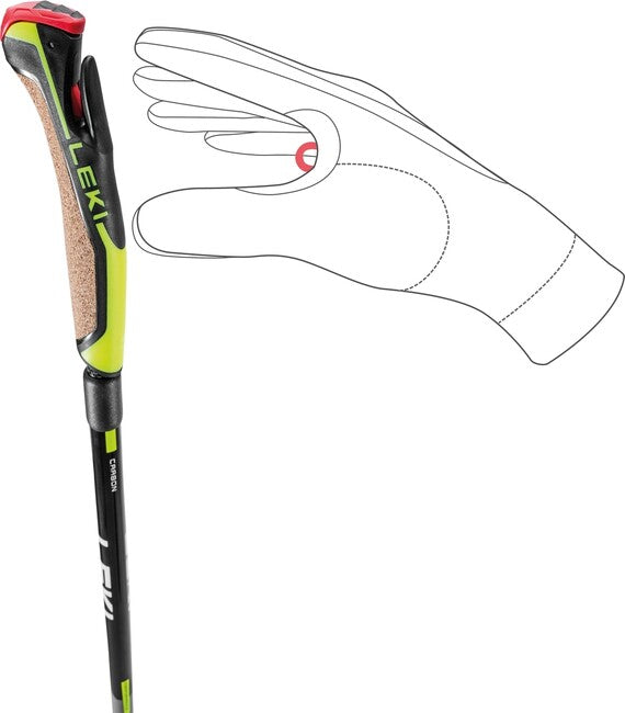 LEKI Nordic Walking Poles Speed Pacer Vario, Light Anthracite-Black-Neon Yellow