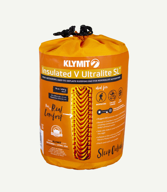 Klymit Insulated V Ultralite SL Sleeping Pad, Orange