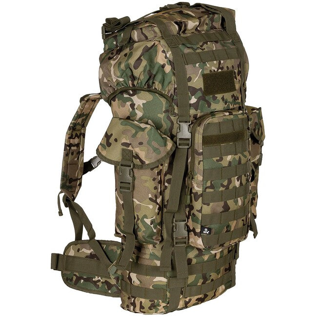 MFH MOLLE Backpack 65L, Aluminum Rod, Operational Camouflage