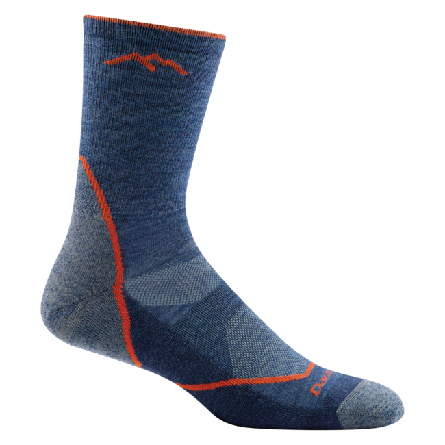 Darn Tough Light Hiker Micro Crew Socks Cushioned, Denim