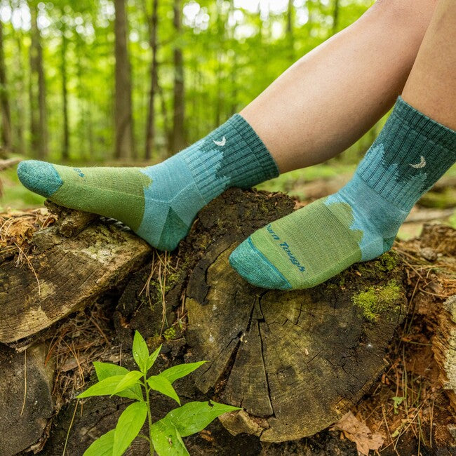 Darn Tough Treeline Micro Crew Socks, Aqua