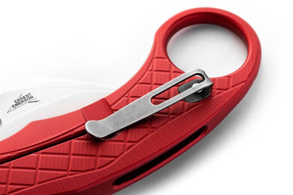 Lionsteel L.E. ONE 1 A RS Karambit Knife, Red/Stone Washed