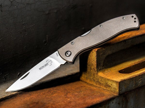 Böker Titan Drop 2 Folding Knife, 6 cm, Titanium