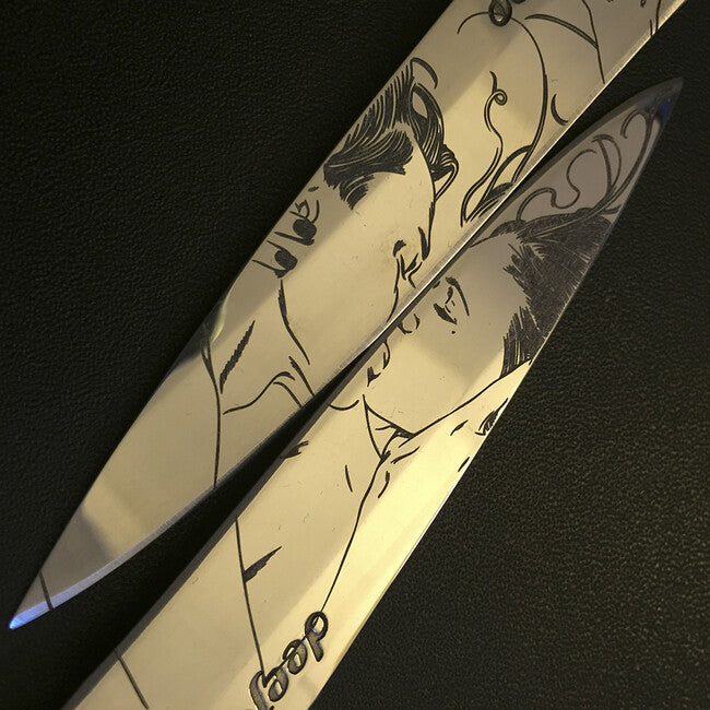 Deejo Set 2 Folding Knives The Kiss