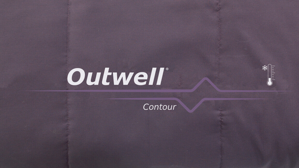 Outwell Contour Sleeping Bag Left, Dark Purple