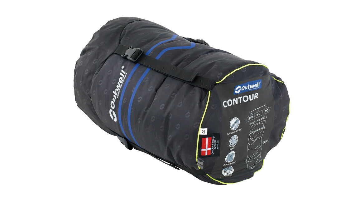 Outwell Contour Sleeping Bag Left, Dark Purple