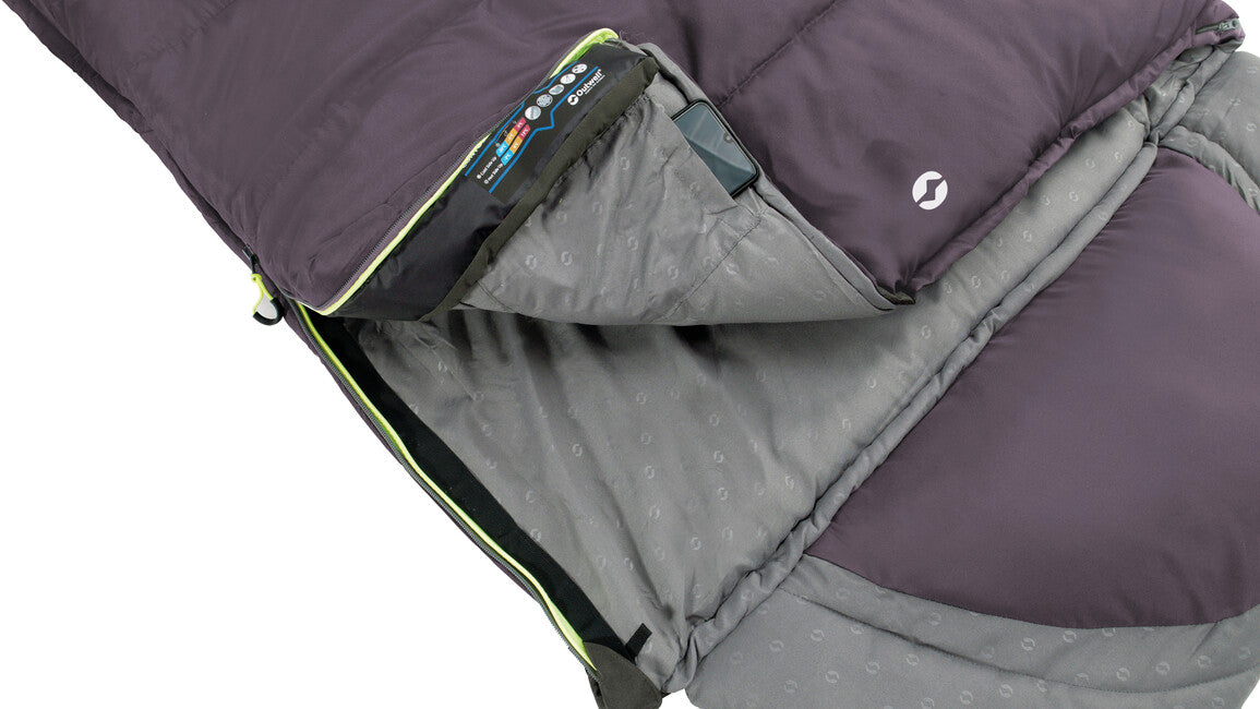 Outwell Contour Sleeping Bag Left, Dark Purple