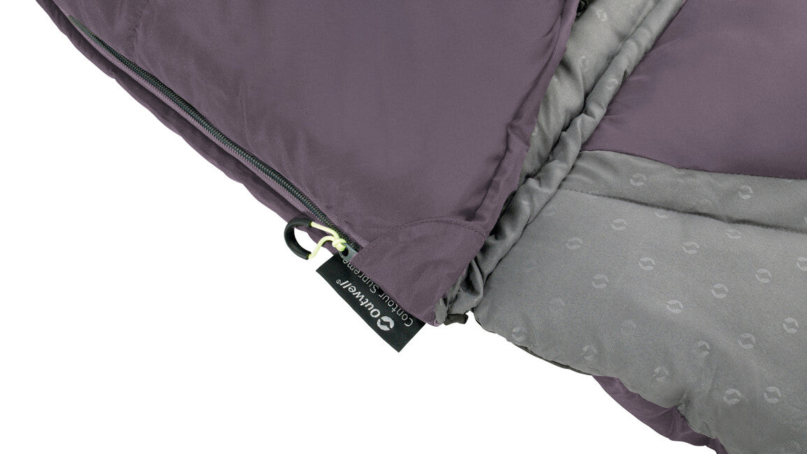 Outwell Contour Sleeping Bag Left, Dark Purple