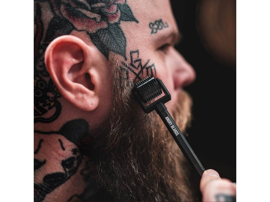 Angry Beards Beard & Mustache Growth Roller & Doping Set
