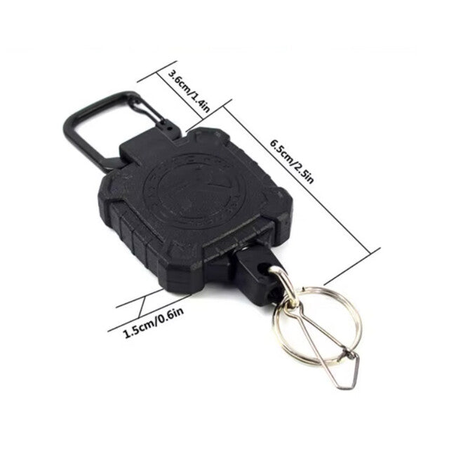 Leguon Karabiner with Steel Rope Keyhex, Black